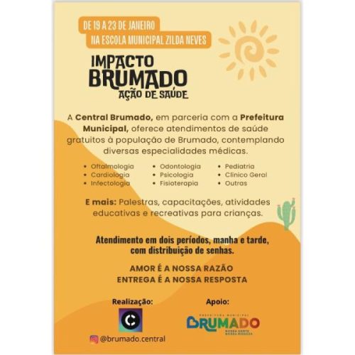 Ação “Impacto Brumado” leva atendimentos de saúde gratuitos à população de 19 a 23 de janeiro