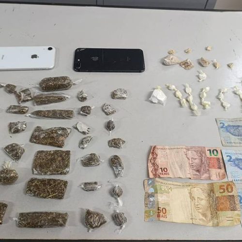 Ação integrada apreende drogas e detém suspeito no Residencial dos Pássaros, em Guanambi