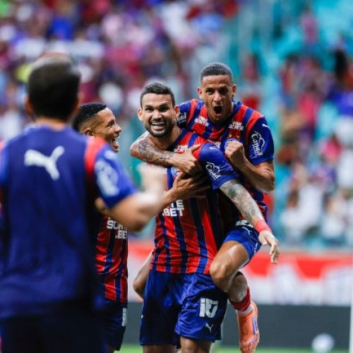 Bahia vence o Bragantino nos acréscimos e segue firme no G-5 do Brasileirão