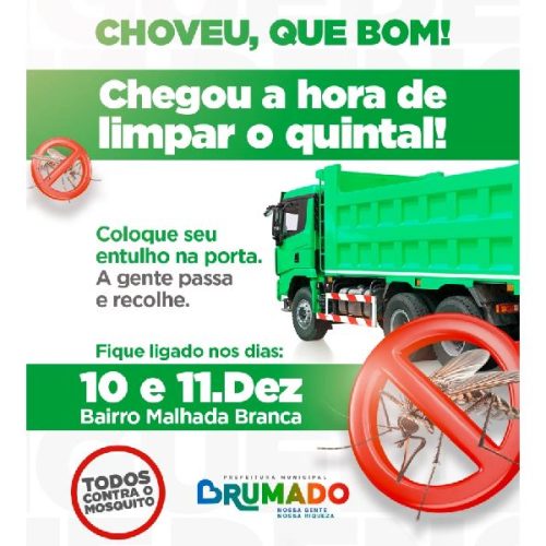 Bairro Malhada Branca receberá mutirão de limpeza nesta quarta e quinta-feira