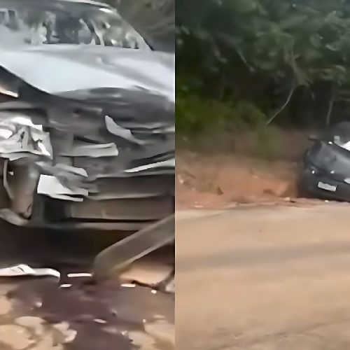 Batida frontal deixa dois feridos em Aracatu