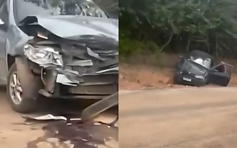 Batida frontal deixa dois feridos em Aracatu