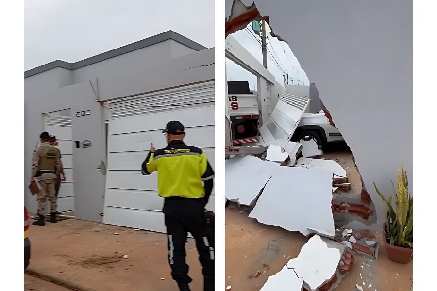 Caminhão desgovernado atinge residência de assessor do prefeito em Brumado