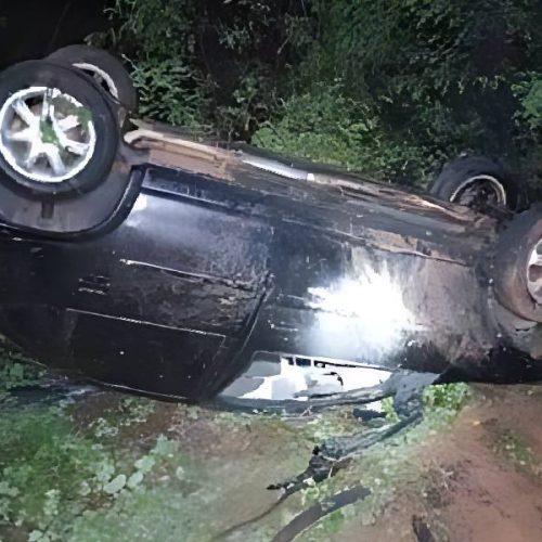Capotamento na BR-030 deixa motorista ferido e mobiliza equipes em Palmas de Monte Alto