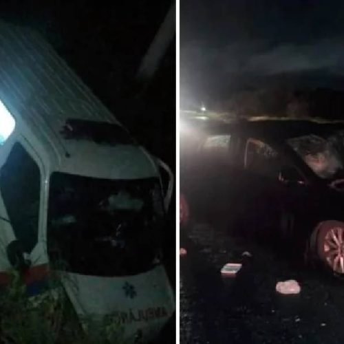 Colisão entre ambulância e carro na BA-026 assusta motoristas e mobiliza equipes de resgate