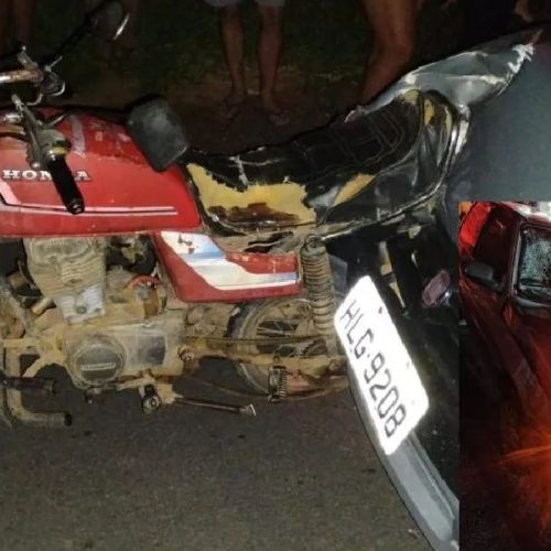 Colisão na BA-612 deixa trânsito parado e motociclista ferido em Guanambi