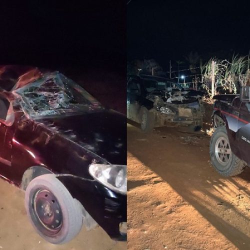 Dois acidentes em estradas vicinais de Caculé