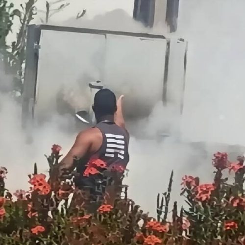 Fumaça em equipamento elétrico assusta moradores perto de hospital em Livramento