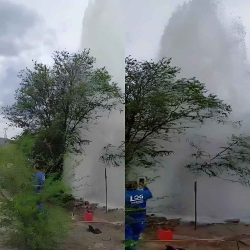 Ligação clandestina causa vazamento e deixa Brumado e Malhada de Pedras sem água