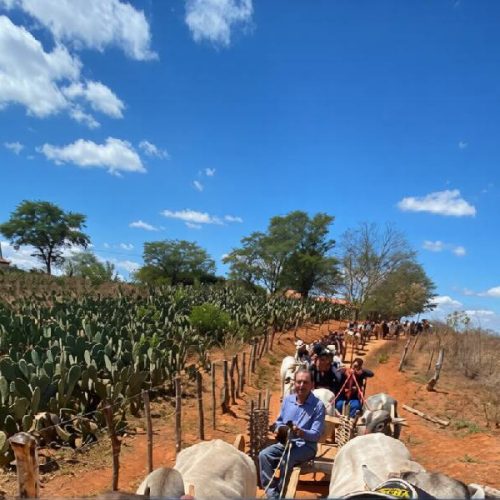 Manelão participa de tradicional Carreata de Carro de Boi em Guajeru
