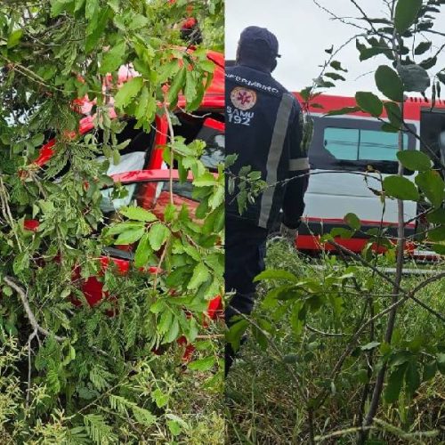 Motorista morre e passageira fica ferida em colisão contra árvore na cidade de Serra do Ramalho