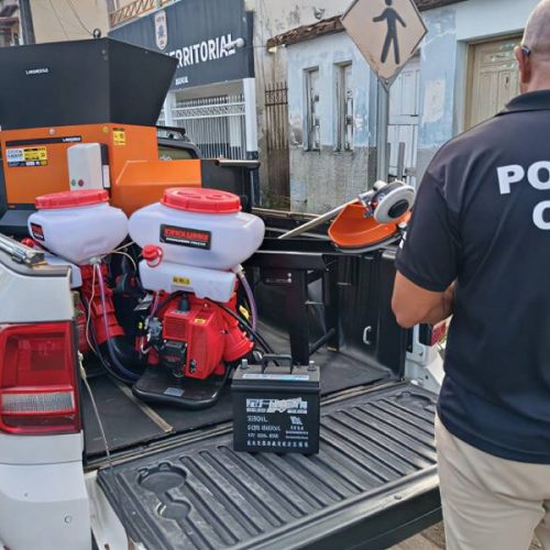 Polícia Civil recupera equipamentos agrícolas furtados de órgão público em Maiquinique