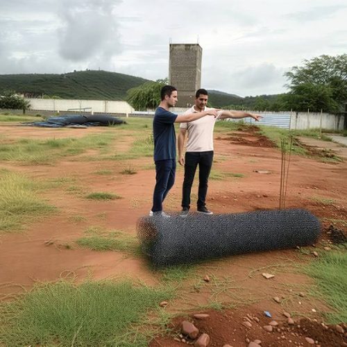 Prefeito vistoria obra de praça esportiva em escola de Brumado e anuncia espaço aberto à comunidade