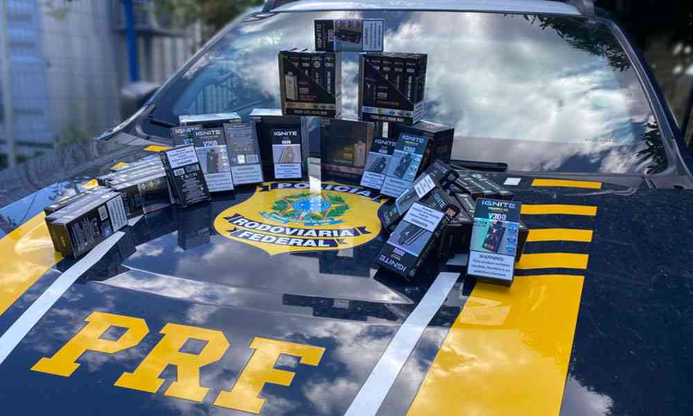 PRF apreende cigarros eletrônicos ilegais na BR-116, em Jequié