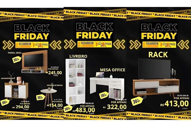 Black Friday explode preços na Squaresom e Polly Móveis em Brumado
