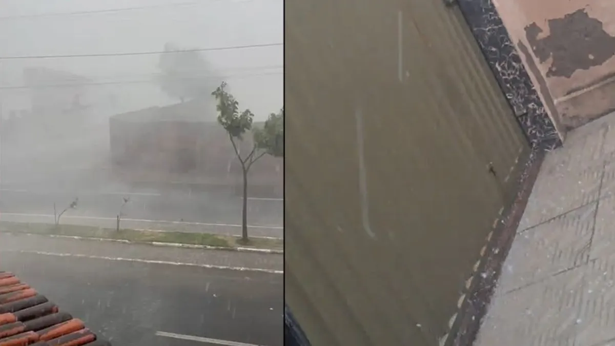 Granizo surpreende moradores e provoca caos em Itambé; casas e muros desabam