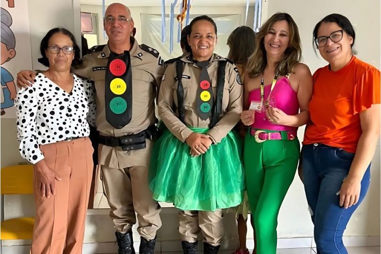 Ação da PM leva educação para o trânsito a crianças em Caetité