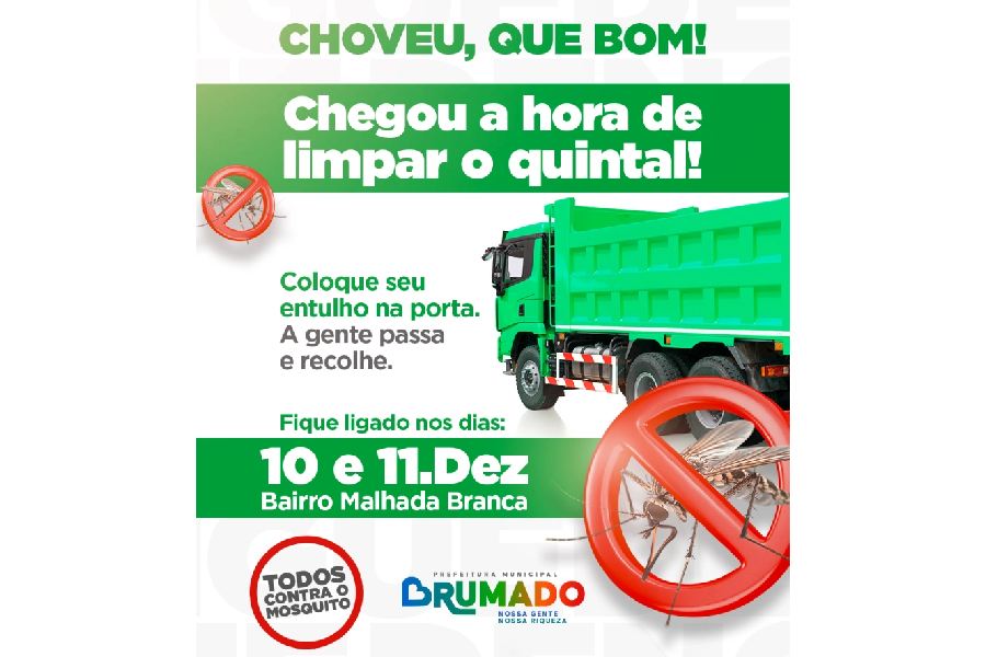 Bairro Malhada Branca receberá mutirão de limpeza nesta quarta e quinta-feira