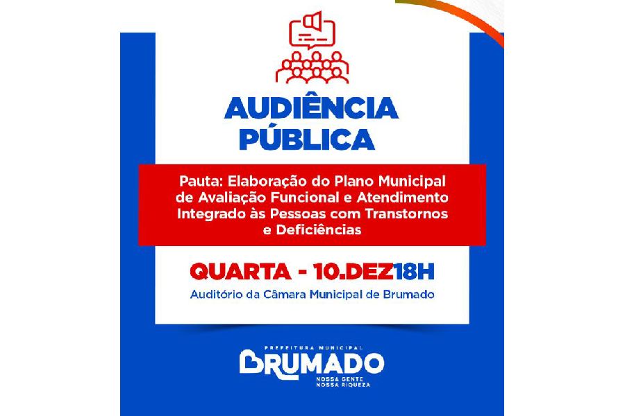 Brumado realiza audiência para elaborar Plano Municipal de inclusão de pessoas com deficiência e TEA