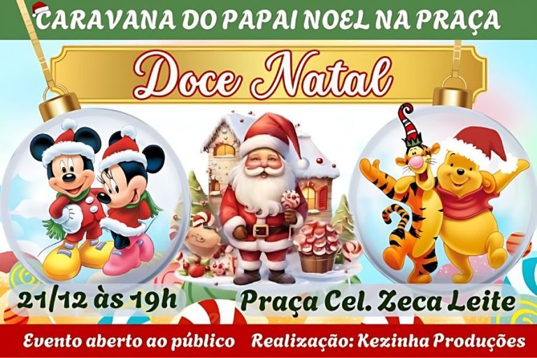 Caravana Natalina chega à 10ª edição e leva Doce Natal à Praça Zeca Leite, em Brumado