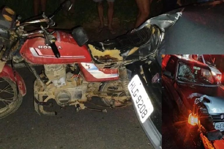 Colisão na BA-612 deixa trânsito parado e motociclista ferido em Guanambi