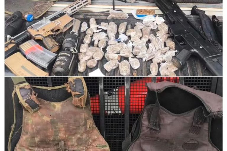 PM apreende fuzil de uso restrito e arsenal após confronto na zona rural de Iramaia