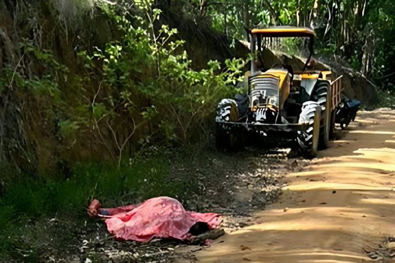 Trabalhador rural morre após cair da carroceria de trator na zona rural de Eunápolis