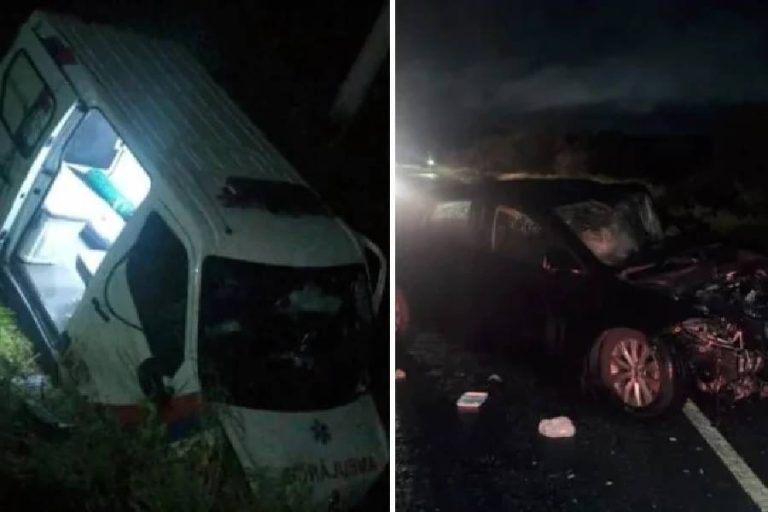 Colisão entre ambulância e carro na BA-026 assusta motoristas e mobiliza equipes de resgate