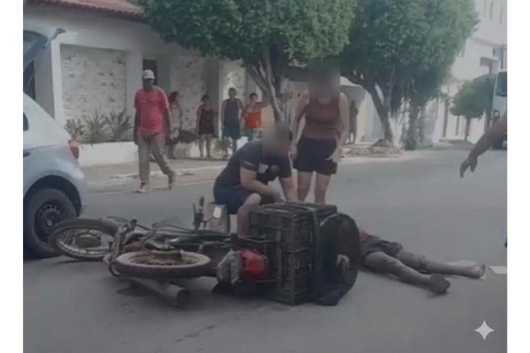 Motociclista fica ferido após colisão em avenida movimentada de Livramento