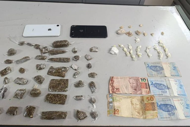 Ação integrada apreende drogas e detém suspeito no Residencial dos Pássaros, em Guanambi