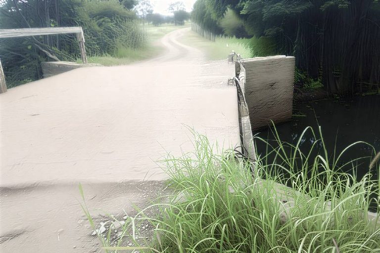 Barra de proteção cai e moradores alertam para risco em ponte na zona rural de Malhada