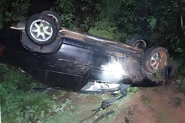 Capotamento na BR-030 deixa motorista ferido e mobiliza equipes em Palmas de Monte Alto