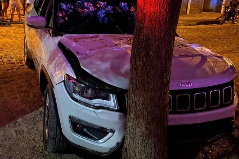 Homem tenta furtar carro ligado, bate em árvore e foge em Bom Jesus da Lapa