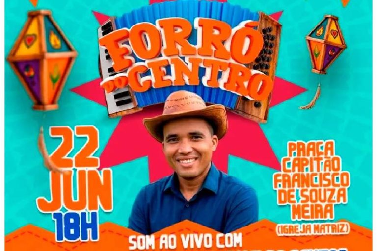 Forró do Centro movimenta Praça da Matriz com música e tradição junina em Brumado