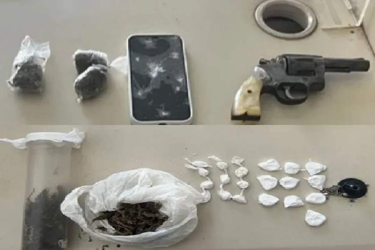 Suspeito tenta fugir da polícia, mas acaba preso com arma e drogas em Barra da Estiva