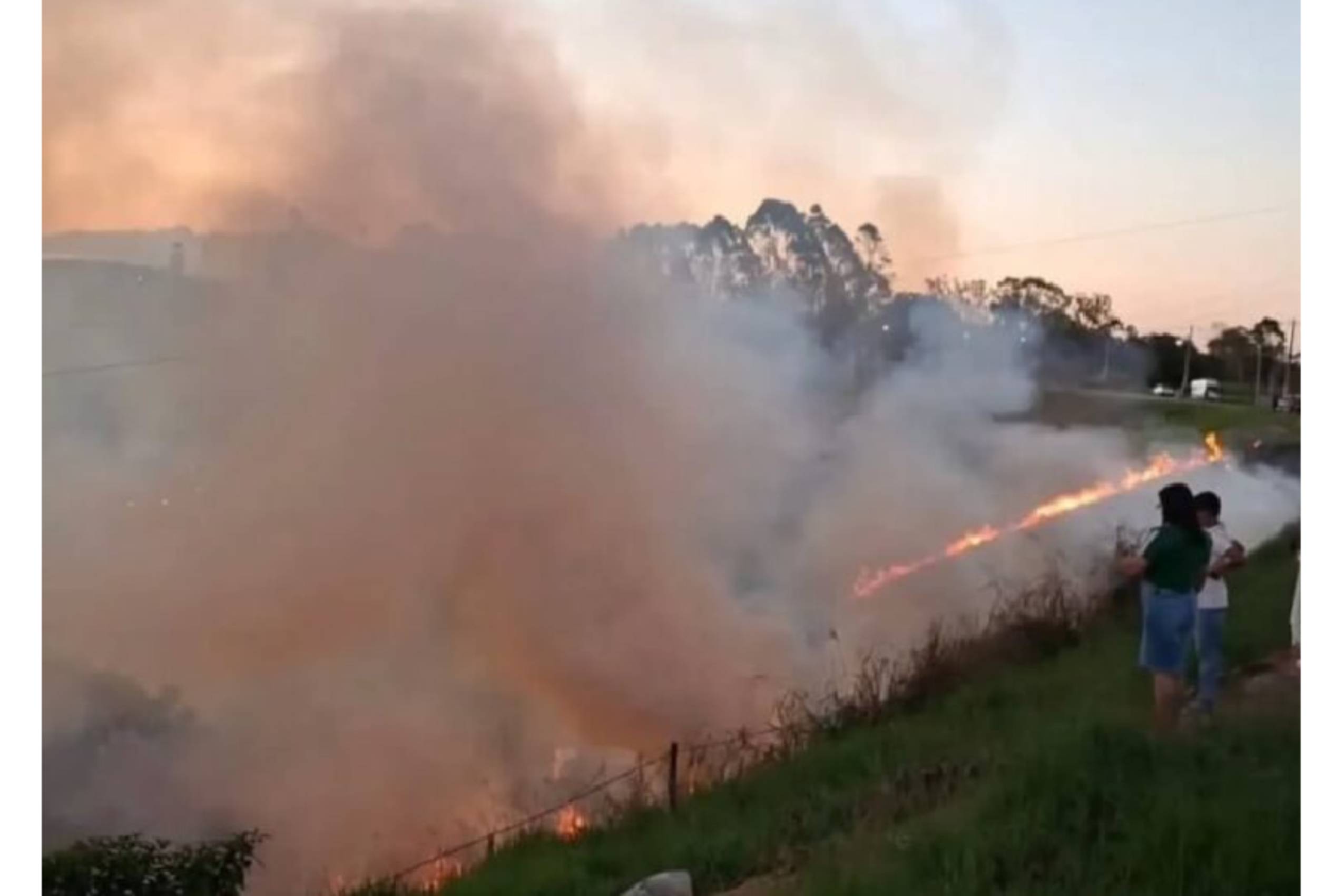 Chá de revelação causa incêndio em vegetação na Serra do Marçal