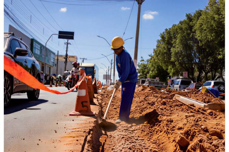 Prefeitura avança com obras de requalificação da Avenida Centenário em Brumado