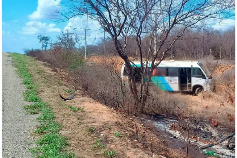 Ônibus com passageiros cai em ribanceira após motorista passar mal na BR-030 em Brumado