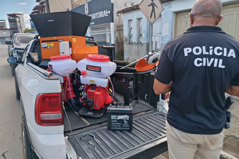 Polícia Civil recupera equipamentos agrícolas furtados de órgão público em Maiquinique