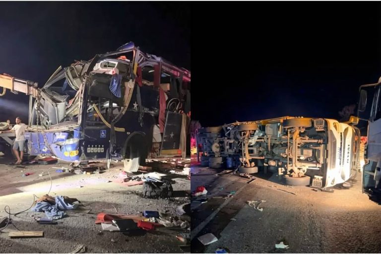 Acidente com ônibus que passava por Vitória da Conquista deixa seis mortos na BR-116