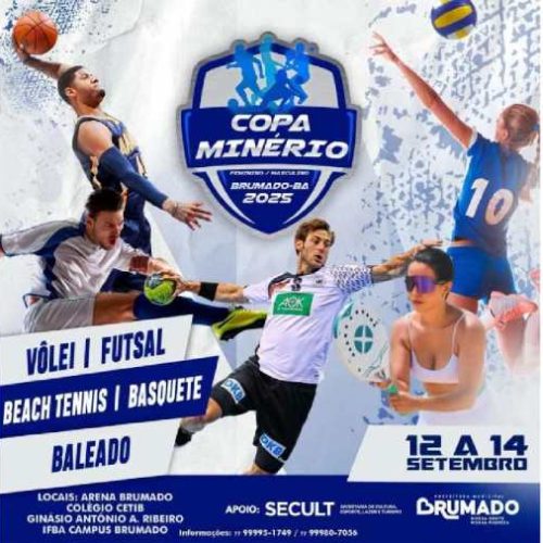 Brumado realiza Copa Minério 2025 com cinco modalidades esportivas