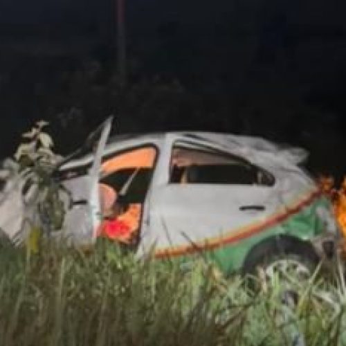 Madrugada de horror: capotamento de carro da Saúde mata paciente e deixa feridos em Eunápolis