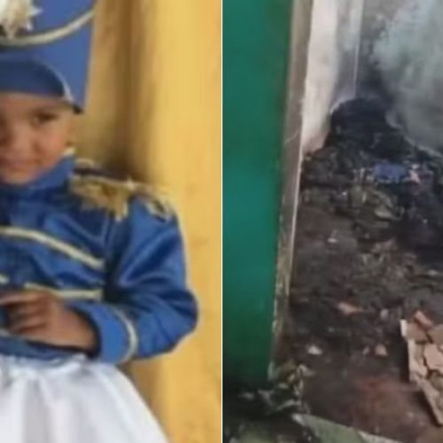 Menina de 2 anos morre carbonizada em incêndio no interior da Bahia