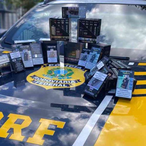 PRF apreende cigarros eletrônicos ilegais na BR-116, em Jequié