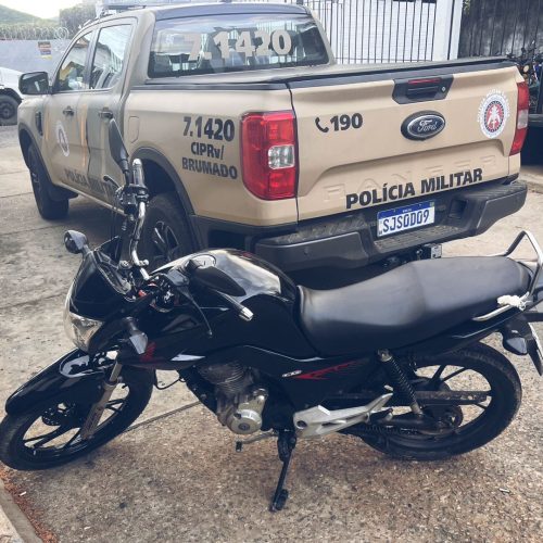 Polícia Rodoviária recupera motocicleta roubada em Tanhaçu
