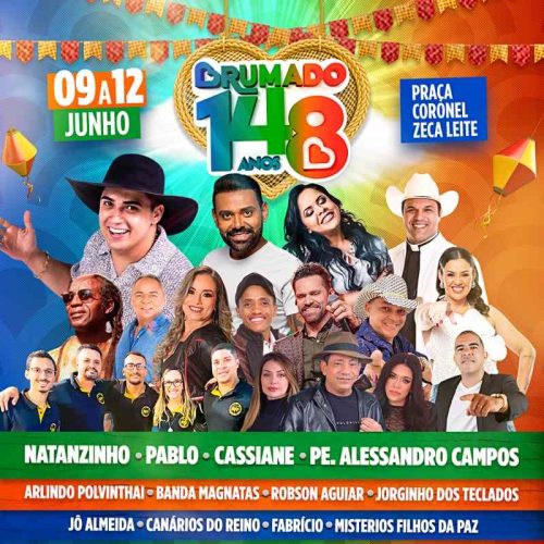 Prefeitura de Brumado anuncia grade completa de atrações do aniversário de 148 anos da cidade