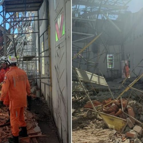 Teto da Igreja São Judas Tadeu desaba durante reforma e deixa 14 pessoas sob os escombros em Jequié