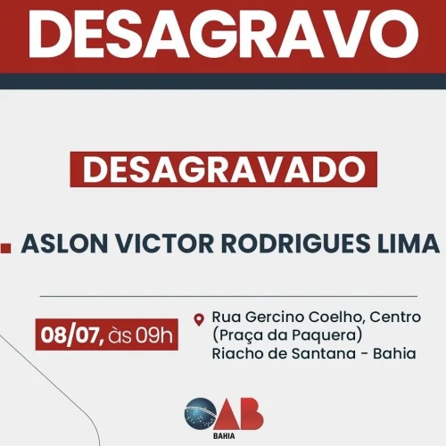 OAB-BA realiza desagravo público em defesa de advogado em Riacho de Santana