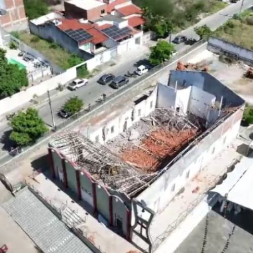 Trabalhador tem perna amputada após desabamento de teto da Igreja São Judas Tadeu, em Jequié